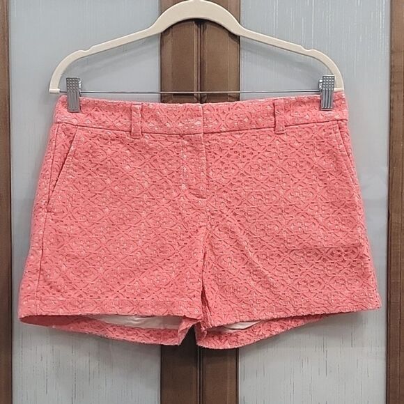 Ann Taylor LOFT Factory Pink Lace Chino Shorts - Size 4 - Picture 1 of 15